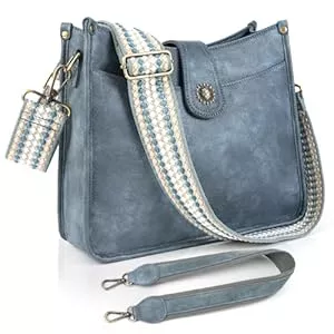 VIMUTI Taschen & Rucksäcke VIMUTI Handtasche Damen Mittelgroß Umhängetasche schwarz Crossbody Bag mit Breiter Gurt Schultertasche Hobo Bag veganem Leder Tasche 2 Schulterriemen Kartenschlitz Reisetasche