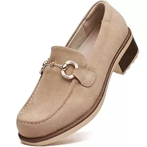 RCTEC Flache Schuhe Loafers für Frauen - Bequeme Mokassins mit Sohlenplattform, geeignet für Büro, Freizeit und Arbeit