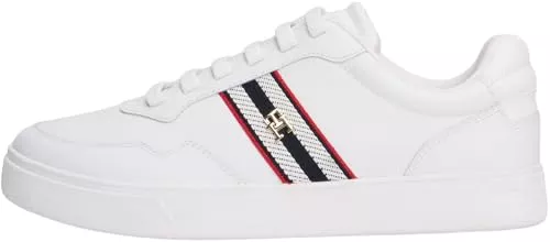 Tommy Hilfiger Sneaker & Sportschuhe Tommy Hilfiger Damen Cupsole Sneaker Webbing aus Leder