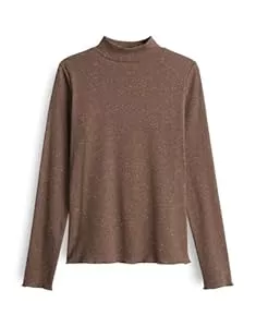 OPUS Langarmshirts OPUS Damen Langarmshirt | SUHANNA Curly Slim Rippshirt aus elastischem Jersey