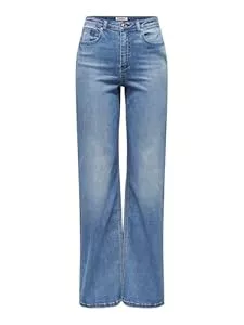 ONLY Jeans ONLY Female Jeans mit weitem Bein ONLJUICY-WAUW Hohe Taille Weiter Beinschnitt Jeans