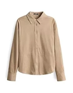 OPUS Hemdblusen OPUS Damen Langarmbluse | FELOUR Regular Hemdbluse in Wildlederoptik