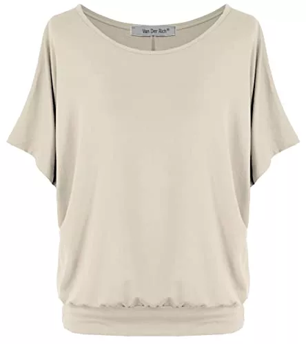 Van Der Rich Kurzarmblusen Van Der Rich ® - Oversize T-Shirt mit Fledermausärme - Damen