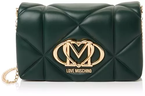 Love Moschino Taschen & Rucksäcke Love Moschino Tasche aus Polyurethan-Kunststoff, gepolstert, grün, grün, Einheitsgröße