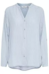 b.young Hemdblusen b.young BYFABIANNE Damen Bluse Hemdbluse Langarm mit V-Ausschnitt