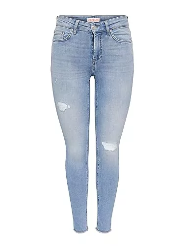 ONLY Jeans ONLY Female Skinny Jeans ONLBLUSH Mittlere Taille Skinny Fit Knöchellang Jeans