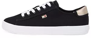 Tommy Hilfiger Sneaker & Sportschuhe Tommy Hilfiger Damen Vulcanized Sneaker Canvas Lace Up Elegant