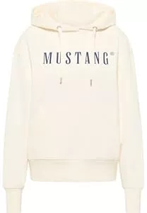 MUSTANG Kapuzenpullover MUSTANG Damen Hoodie Kapuzenpullover Margo - Regular Fit - XS - XL Weiss Blau