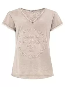 Zwillingsherz  Zwillingsherz Shirt Positiv für Damen Frauen Mädchen - Hochwertiges 100% Baumwolle Oberteil kuschelig weich Sommer Kurzarm Hemd Tail Top V Ausschnitt Fransen Ärmel