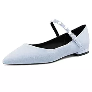 NobleOnly  NobleOnly Damen Spitze Zehenkappe Mary Jane Niedrige Absatz Heel Pumps Büroschuhe Party Klassisch Schnalle Schuhe 1 cm Heels