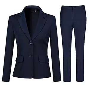 YYNUDA Kostüme YYNUDA Anzug Set Damen Business Hosenanzug Slim Fit Blazer mit Anzughosen Elegant für Office Hochzeit
