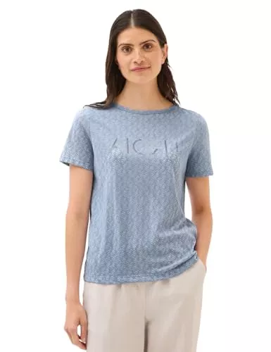 Cecil T-Shirts Damen Ausbrenner-Shirt mit Wording