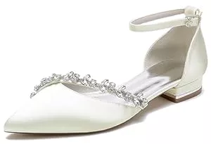 Miyoopark Flache Schuhe Miyoopark Damen Absatzs Pumps Schuhe fur Hochzeits Abend Pumps mit Ketten