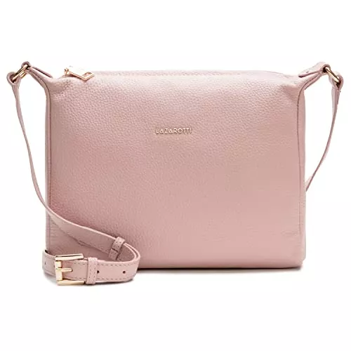 Lazarotti Taschen & Rucksäcke Lazarotti Bologna Leder Umhängetasche Damen | verstellbarer Schultergurt | große Crossbody Bag | Schultertasche 25 cm