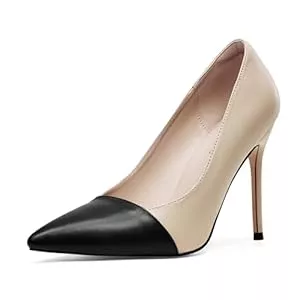 Zhabtuc High Heels Zhabtuc Damen Pumps Mode Spitze Geschlossene Zehe High Heels Sexy Slip on Party Abschlussball Hochzeit Stiletto Schuhe 10CM