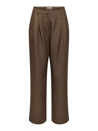 ONLY Hosen ONLY Damen Onlhattie Hw Pleat Mel STR Pant TLR Only Female Hose Onlhattie Gerade Geschnitten, Verjüngt Hose