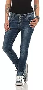 Lexxury Jeans 10118 fashion4young Knackige Damen Jeans Röhrenjeans Hose Boyfriend Style Damenjeans Streetstyle
