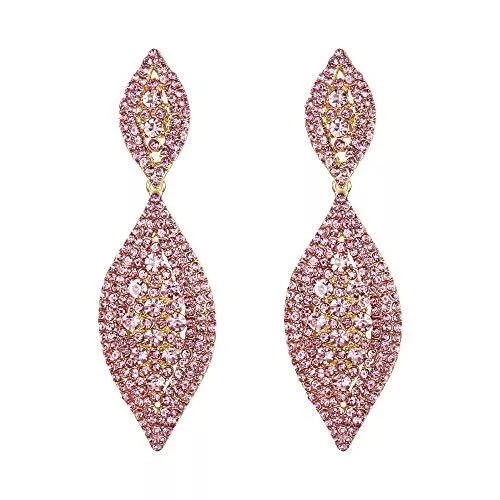 EVER FAITH Schmuck EVER FAITH Damen Ohrringe Österreichische Kristall Hochzeit Braut Charm 2 Blatt Drop Baumeln Ohrstecker