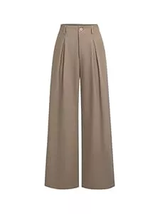 SOLY HUX Hosen SOLY HUX Damen Lange Hose Elegant Palazzon Hosen Office Casualshose Anzughose mit Reißverschluss Freizeithose Stoffhose Breite Bein Geradehose