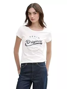 TOM TAILOR Denim  Tom Tailor Denim Damen Basic T-Shirt mit Print