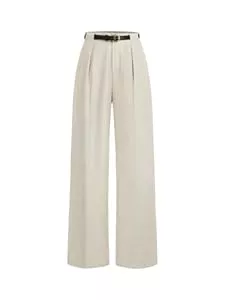 SOLY HUX  SOLY HUX Hosen Damen Elegant Anzughose Hohe Taille Büro Freizeithose Geradehose mit Gürtel Einfarbig Palazzo Casualhose Herbst Outfit