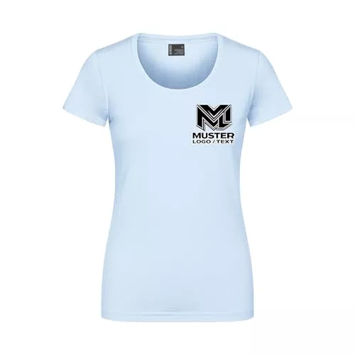 wt24print T-Shirts Damen Strapazierfähiges Workwear T-Shirt personalisierbar mit Logo oder Text | 60% Baumwolle 40% Polyester | S–3XL | Bedrucktes Arbeits- &amp; Freizeitshirt