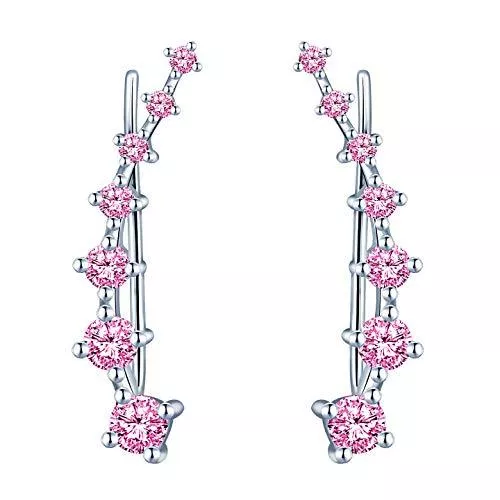 Yumilok Schmuck Yumilok Damen Knorpel Schmuck Ohrklemme Ohrring Ohrstecker Ohrclip 925er Sterling Silber mit Kristall ear cuff für Damen Mädchen