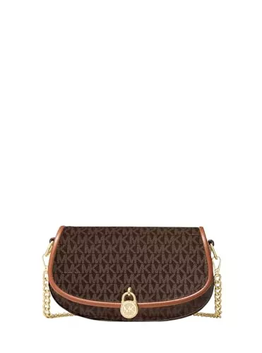 Michael Kors Taschen & Rucksäcke Michael Kors Mila Small Signature Logo Crossbody Bag Brown