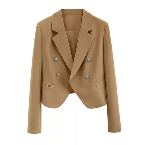 Generisch Blazer Generisch Damen Blazer Elegant Sommer Freizeitanzug Offene Vorderseite Casual Kostüme Und Blazers für Damens Jacke Business Büro Anzugjacke Langarm Sportlich Longblazer Slim Fit