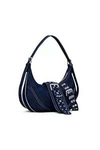 Desigual Taschen & Rucksäcke Desigual Schultertasche Umhängetasche Calgary Bindella Shoulder Bag Denim Dark Blue dunkelblau