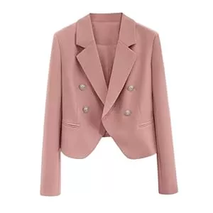 Generic Blazer Blaser Jacke Damen -Sweatblazer Sportlich Damen Freizeit im französischen Stil kurzärmeliges Kapuzenpullover-Sweatshirt den Pendelverkehr im Frühling und Herbst Partyausflug Jeans Röcken und Hosen