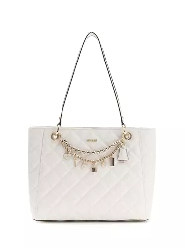 GUESS Taschen & Rucksäcke GUESS Schultertasche Shopper Libby Noel Tote Cream White creme