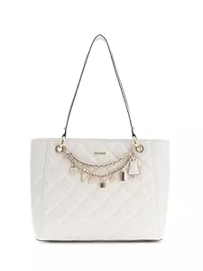 GUESS Taschen & Rucksäcke GUESS Schultertasche Shopper Libby Noel Tote Cream White creme