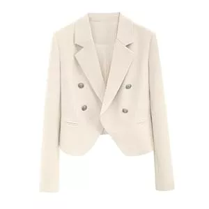 Generic Blazer Blaser Jacke Damen -Sweatblazer Sportlich Damen Freizeit im französischen Stil kurzärmeliges Kapuzenpullover-Sweatshirt den Pendelverkehr im Frühling und Herbst Partyausflug Jeans Röcken und Hosen