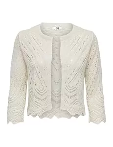 JDY Strickjacken JDY Damen Jdysun 3/4 Cropped Cardigan KNT Noos Gehäkelte Strickjacke (1er Pack)