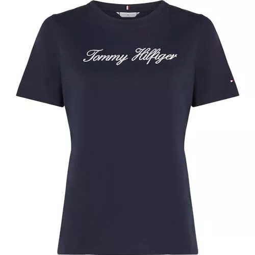 Tommy Hilfiger T-Shirts Tommy Hilfiger Damen T-Shirt Kurzarm Regular Rundhalsausschnitt