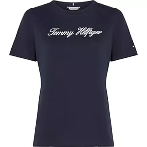 Tommy Hilfiger T-Shirts Tommy Hilfiger Damen T-Shirt Kurzarm Regular Rundhalsausschnitt