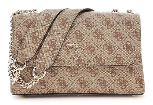 GUESS Taschen & Rucksäcke GUESS Eco Erica Convertible Xbody Flap Bag Latte Logo