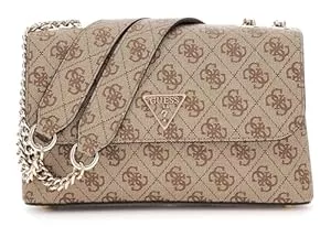 GUESS Taschen & Rucksäcke GUESS Eco Erica Convertible Xbody Flap Bag Latte Logo