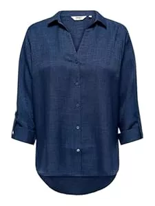 ONLY Hemdblusen ONLY Damen Only Female Hemd Onlrillo Hemd Onlrillo Melli Ls Reg Shirt WVN (1er Pack)