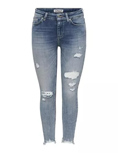 ONLY Jeans ONLY Damen Onlblush Mid Sk Destroy ANK DNM Box