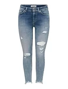 ONLY Jeans ONLY Damen Onlblush Mid Sk Destroy ANK DNM Box