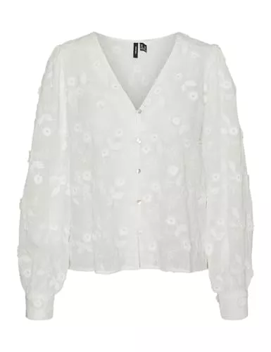 VERO MODA Langarmblusen VERO MODA Damen Vmpuna Ls Top WVN Langarmbluse (1er Pack)