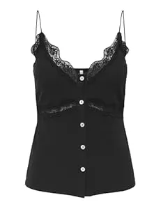 ONLY Tops ONLY Damen Onllukka Rib Mix Lace Singlet Cs JRS Onllukka Rib Mix Lace Singlet Cs JRS (1er Pack)