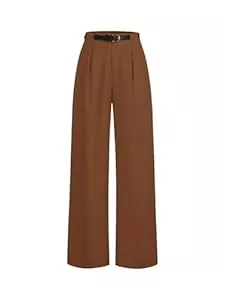 SOLY HUX Hosen SOLY HUX Hosen Damen Elegant Anzughose Hohe Taille Büro Freizeithose Geradehose mit Gürtel Einfarbig Palazzo Casualhose Herbst Outfit
