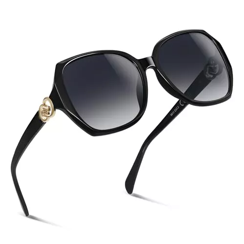 Wrimen Sonnenbrillen & Zubehör Wrimen Große-Sonnenbrille Damen-Polarisiert-XL-UV400 Schutz-Sunglasses Woman-Klassisch-Mode-Brillen-Oversized-Retro-Rahmen-Sonnenbrillen