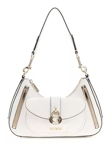 GUESS Taschen & Rucksäcke GUESS Schultertasche Jessa Shoulder Bag White creme