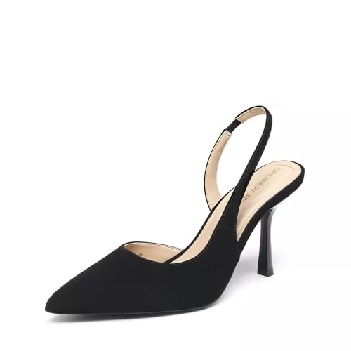 DREAM PAIRS High Heels DREAM PAIRS Damen Slingback Pumps, Spitze Kitten High Heels, D'Orsay Stilettoabsatz, Bequemen Elegant Party Brautschuhe