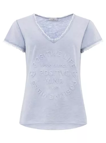 Zwillingsherz T-Shirts Zwillingsherz Shirt Positiv für Damen Frauen Mädchen - Hochwertiges 100% Baumwolle Oberteil kuschelig weich Sommer Kurzarm Hemd Tail Top V Ausschnitt Fransen Ärmel