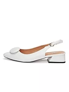 Rio Fiore Flache Schuhe Rio Fiore Pumps, Damen Slingpumps, 4 cm Blockabsatz, weiche Wildlederimitat/Kunstleder, Bequeme Pumps mit Absatz, Weiß/Schwarz/Weinrot/Beige/Blau/Gelb/Taupe, Slingbacks, Rückengurt, ML682-0716